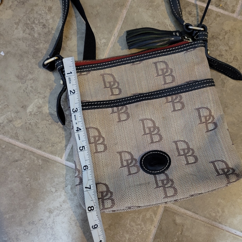 Dooney & Bourke Canvas Signature Db Crossbody Bag - image 8